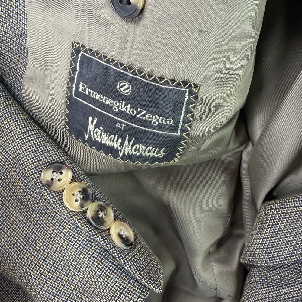 Ermenegildo Zegna Blazer‎ Mens 52 Brown 100% Cashmere Sport Coat Neiman Marcus